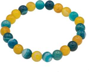 Multicolour Resin <b>Bracelets</b> with Classic Lock Pattern Stretchable Beaded <b>Bracelets</b> for Anniversary Party Wedding Gifts - Product Image 1