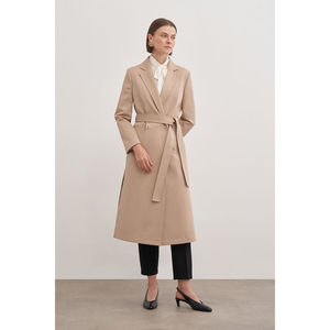 Manteau Trench Croisé Imperméable et Respirant pour Femme, Coupe-Vent Tissé Imprimé, Manches Longues, Élégant, Taille Unique, Idéal Automne - Product Image 1