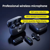 Micrófono Lavalier Inalámbrico Portátil Personalizado de 2.4G con Estuche de Carga Magnético, Reducción de Ruido Profesional para iPhone