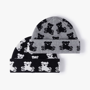 New 2025 Latest Design Soft Thick Outdoor Beanie Hat For Men <b>Women</b> Warm Knit Cuffed Skull <b>Cap</b> Sports and Daily Use Jacquard - Product Image 1