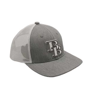 Sombrero de papá sin estructura de 5 paneles Sombrero Snapback de algodón en blanco vintage-Sombrero de camionero con panel de malla - Product Image 2