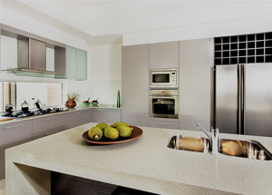 Quartz Custom Modern Kitchen Vanity Tops Eco-Friendly Fire Resistant Prefab Hotel Projects Taj Mahal RTA Countertop <b>Prime</b> Core - Product Image 1