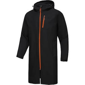 Chaqueta de lluvia con capucha impermeable para exteriores de invierno informal para hombre abrigo cortavientos con cuello levantado hecho por Dress Sports - Product Image 1