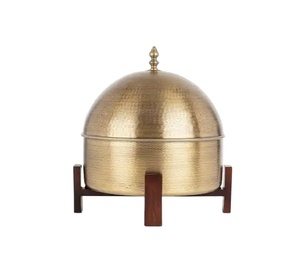 Nouveau design personnalisé casserole en métal Hotpot de luxe fantaisie serveur de nourriture/réchauffeur pour la vaisselle d'hôtel - Product Image 3