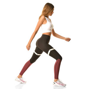 Leggings de sport réversibles taille haute pour femmes de qualité supérieure Logo de conception sans couture pour la course à pied en tissu tricoté en Spandex - Product Image 3