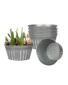 Meilleure vente Ensemble de 3 décors de maison en forme de pot de fleur Nouveau design Décoration de jardin Jardinière en métal Fabricant en gros Fournisseur - Product Image 6