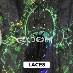 Corset sous-poitrine à imprimé crâne avec fermeture à boucle avant - Product Image 5