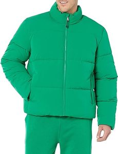 Veste matelassée longue décontractée à col montant en toile d'hiver pour homme avec logo personnalisé - Product Image 4