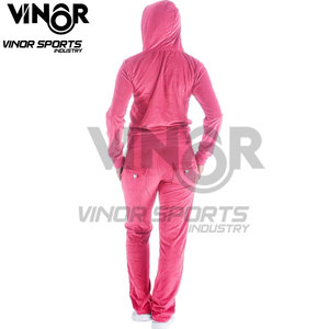 ชุดวอร์มผ้ากำมะหยี่แบบยูนิเซ็กซ์ ระบายอากาศได้ดี ซับในด้วยผ้าฟลีซ 2 ชิ้น เสื้อและกางเกงขายาว ชุดกีฬาเนื้อนุ่มสำหรับฤดูหนาว - Product Image 3