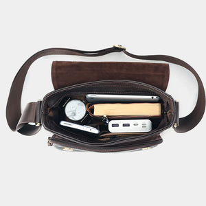 Véritable cuir de buffle Vintage Crossbody Shoulder Satchel Sangle réglable Waterproof OEM Design Women's Messenger Bag - Product Image 6