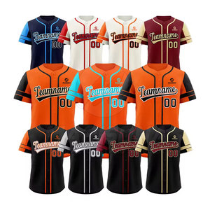 Full Customize Sublimated Printed Front Anti-Bacterial <b>Baseball</b> Jersey High Performance Quick Dry Breathable Low MOQ Free Sample - Product Image 1