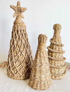 2025 Best Seller Seagrass árbol de Navidad de mimbre Natural para decoración de Navidad personalizado hecho en Vietnam - Product Image 2