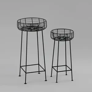 Support de jardinière en métal économique de meilleure qualité pour la décoration de jardin de maison et d'hôtel support de pot de fleur enduit de poudre vente à l'exportation - Product Image 3