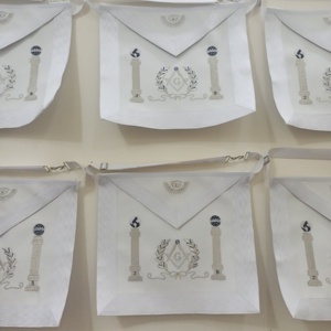 BORDADO MASONIC MASTER MASON DELANTAL BLANCO HSE - Product Image 2