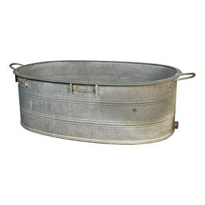 Ensemble de jardinières en tôle galvanisée ovale Pot de fleur pour décor de maison et de jardin Lot de 3 jardinières en métal en fer pour usage intérieur - Product Image 2