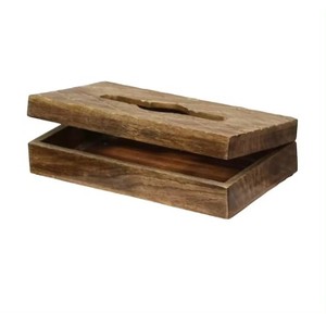 Porte-mouchoirs en bois de qualité supérieure en forme de carré Boîte de support de couverture rectangulaire en bois d'acacia à bas prix - Product Image 4