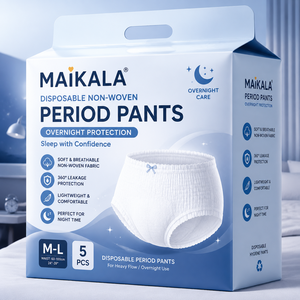 Culottes menstruelles jetables Maikala M-L 5 pièces Protection de nuit Respirantes Tissu non tissé - Product Image 1