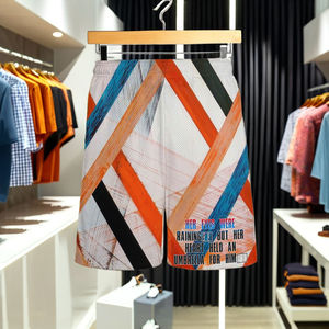 Shorts de jogging décontractés pour hommes, respirants, légers, à séchage rapide, en toile, avec taille élastique, pour la course à pied - Product Image 4
