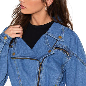 Chaqueta Vaquera Lavada de Primera Calidad para Mujer, Otoño 2025, Chaqueta Personalizada Resistente al Viento para Estudiantes Universitarias, Teñida Lisa con Estilo - Product Image 3