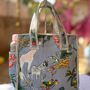 Bolsa de Tela de Algodón Premium Original de 12 oz, Tamaño Mediano, Asa Larga, Impresión por Transferencia de Calor, para Playa, Uso Diario, para Publicidad - Product Image 1