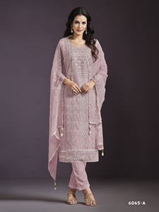 New Collection Maruti Fashion Semi-Stitched Chinon Silk Pakistani Suit for <b>Women</b> Embroidered Festive Wear <b>Kurta</b>/Kurti Exported - Product Image 3