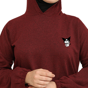 Dernier design de sweat-shirts islamiques pour femmes à capuche d'hiver, 100% coton polaire non doublé, vêtements musulmans traditionnels - Product Image 3