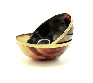 Bol en corne poli de qualité supérieure, artisanat traditionnel en corne de buffle - Product Image 3