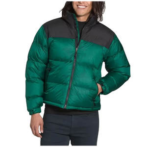 Veste matelassée de rue haute pour hommes, imprimée sur mesure par OEM, vente en gros à col montant avec poche et logo style bulle d'hiver - Product Image 4