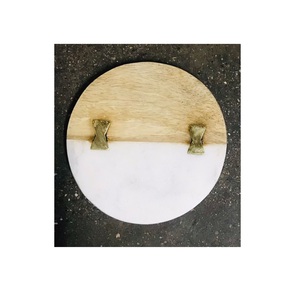 Artisanat indien Dessous de verre en résine en bois Design moderne pour la maison Table décorative thé café sous-verres forme ronde meilleure vente - Product Image 4