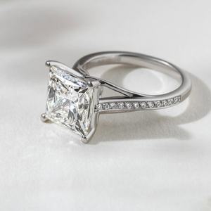 Wholesale Lab Grown Diamond <b>Cushion</b> Engagement <b>Ring</b> Gold Setting Luxury Fine Jewelry Factory Direct - Product Image 5