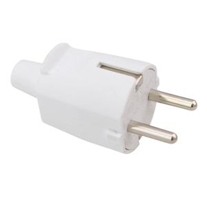 Spina bipolare con TTL, gomma bianca, 16A 250V, 4,8mm (GSC 000200198) - Product Image 1