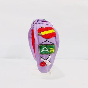 Collection de bandeaux brodés à la main haut perlé noué bandeaux de retour à l'école fabriqués à la main perlé élégant avec un design unique - Product Image 6