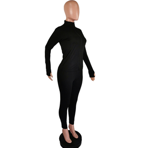 Survêtement à capuche pour homme, ensemble de jogging sport 100% coton avec veste et pantalon de survêtement pour la saison d'automne, deux pièces - Product Image 3