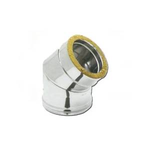 45 Tuyaux en acier inoxydable à double paroi isolés, courbés de 150-200 mm pour les systèmes CVC - Product Image 1