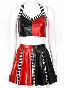 Costume de pom-pom girl personnalisable avec détails scintillants en strass élégants uniformes en Spandex durables - Product Image 6