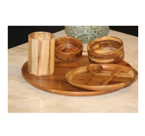 Wooden Dinner <b>Set</b> Hot selling <b>sale</b> Customized Newly Crafts Dinnerware <b>Set</b> 8 Pieces Handmade Dinner <b>Set</b> - Product Image 2