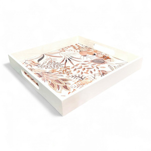 ถาดเคลือบแล็กเกอร์เคลือบเงามันวาวสูงถาดเสิร์ฟของขวัญขึ้นบ้านใหม่สำหรับแขก - Product Image 2