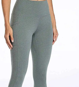 Leggings de Yoga para Mujer, Tendencia 2024, Cintura Media con Cordón, Diseño Sólido, Transpirables, de Secado Rápido, Largos, para Gimnasio y Fitness - Product Image 2