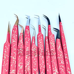 Pince à cils à logo personnalisé Pro Notch Outil d'extension de cils à 3 angles avec pointe en acier de haute précision et en fibre de plastique pointue - Product Image 2