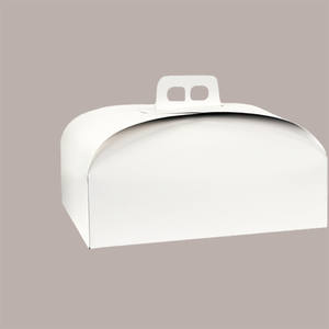 Boîte à nourriture rectangulaire en fibre blanche, 335x2335 H90 mm, lot de 10, en papier, durable et élégante - Product Image 2