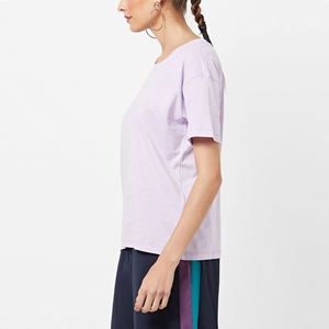 เสื้อยืดผู้หญิงผ้าฝ้ายเรียบแบบโอเวอร์ไซส์ คอกลม แขนสั้น เนื้อผ้านุ่ม สวมใส่สบาย สไตล์ลำลอง ขายส่ง เสื้อฮิต - Product Image 3