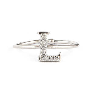 Bague alphabet pour femme - Argent - Argent - Product Image 2