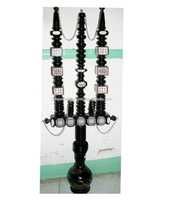 Chicha Farida de luxe égyptienne sur mesure, en bois sculpté et laiton, modèle Wonder Hookah Mini Type Droit, technique miroir, motif unique
