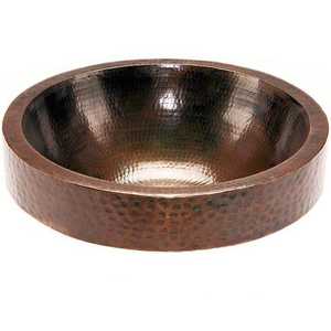 Évier en cuivre pur martelé bol unique en cuivre pur fait évier maison hôtel cuisine salle de bain utilisation ferme - Product Image 3