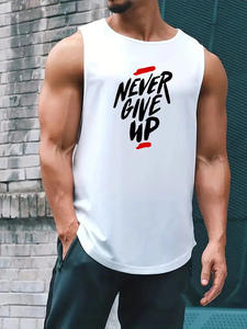 Couleurs personnalisées vêtements de sport haut sans manches pour hommes 94% coton 6% Spandex coupe décontractée musculation Stringer débardeur polyvalent - Product Image 6
