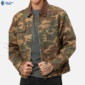 Made Pakistan <b>Men's</b> <b>Camo</b> Hunting Winter <b>Jacket</b> Breathable Eco-Friendly Windproof Lightweight Casual Wear Front Logo Ripstop - Product Image 2