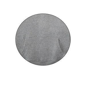 Sweat à capuche en coton gris d'entraînement pour enfants Sweat à capuche à manches longues pour hommes Pull Pull à capuche à épaules tombantes Chemise en polaire Sweat à capuche de couleur unie - Product Image 6