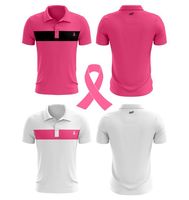 Polo femme de haute qualité au-dessus du genou sensibilisation au cancer du sein ruban rose conception personnalisée tissu de qualité supérieure toutes les tailles disponibles