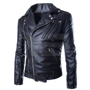 La mejor chaqueta de cuero informal para hombre para invierno Diseño ajustado de alta calidad con decoración de botones Estilo callejero - Product Image 1