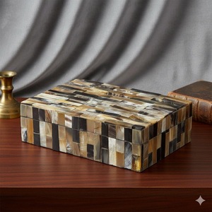 Caja de Cuerno de Búfalo para Joyas y Almacenamiento de Regalos - Interior Suave para Artículos Delicados de Alta Calidad - Product Image 3